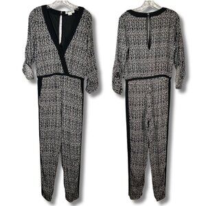 FEELIB Women's‎ Tall Jumpsuit M Long Sleeve Romper 80s 90s Streetwear Geometric